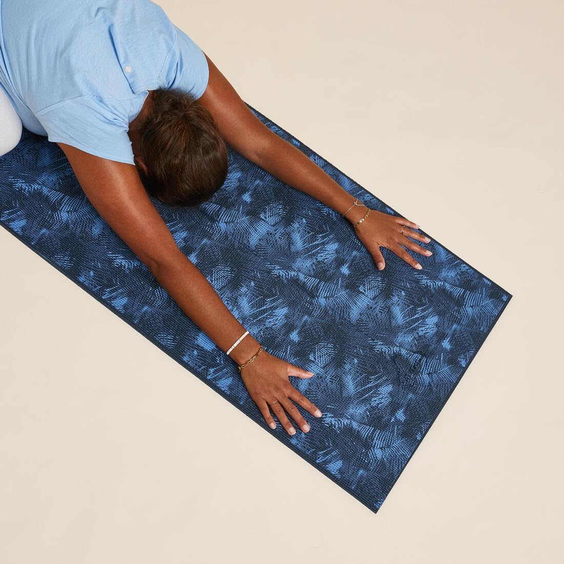 Decathlon Kimjaly Printed Yoga Mat Size 8 Mm - Yoga Mat image number 1