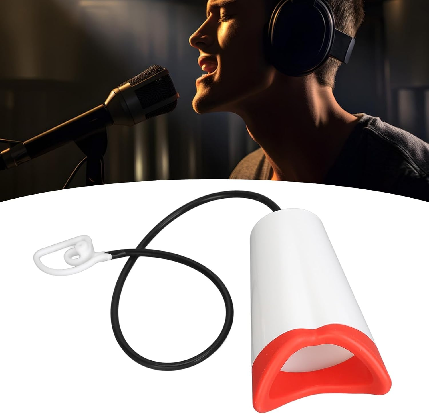 Vocal Dampener for Singing Practice, Reduce Noise Soundproof Singing Mask, Water Proof Vocal Steamer, for Singers Actors Performers image number 6