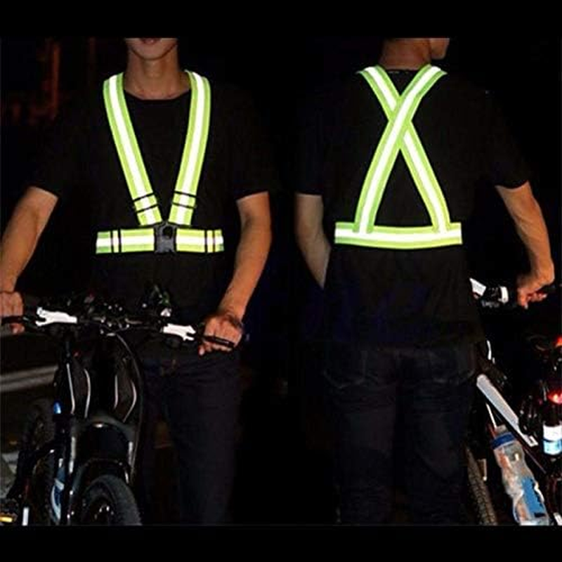 SENRISE Reflective Night Running Vest, Neon Yellow, Blue, Orange, Pink, One Size, 360&deg; Visibility, Adjustable, Lightweight, Unisex Adults & Children, Outdoor Enthusiasts, Vest - Blue image number 2