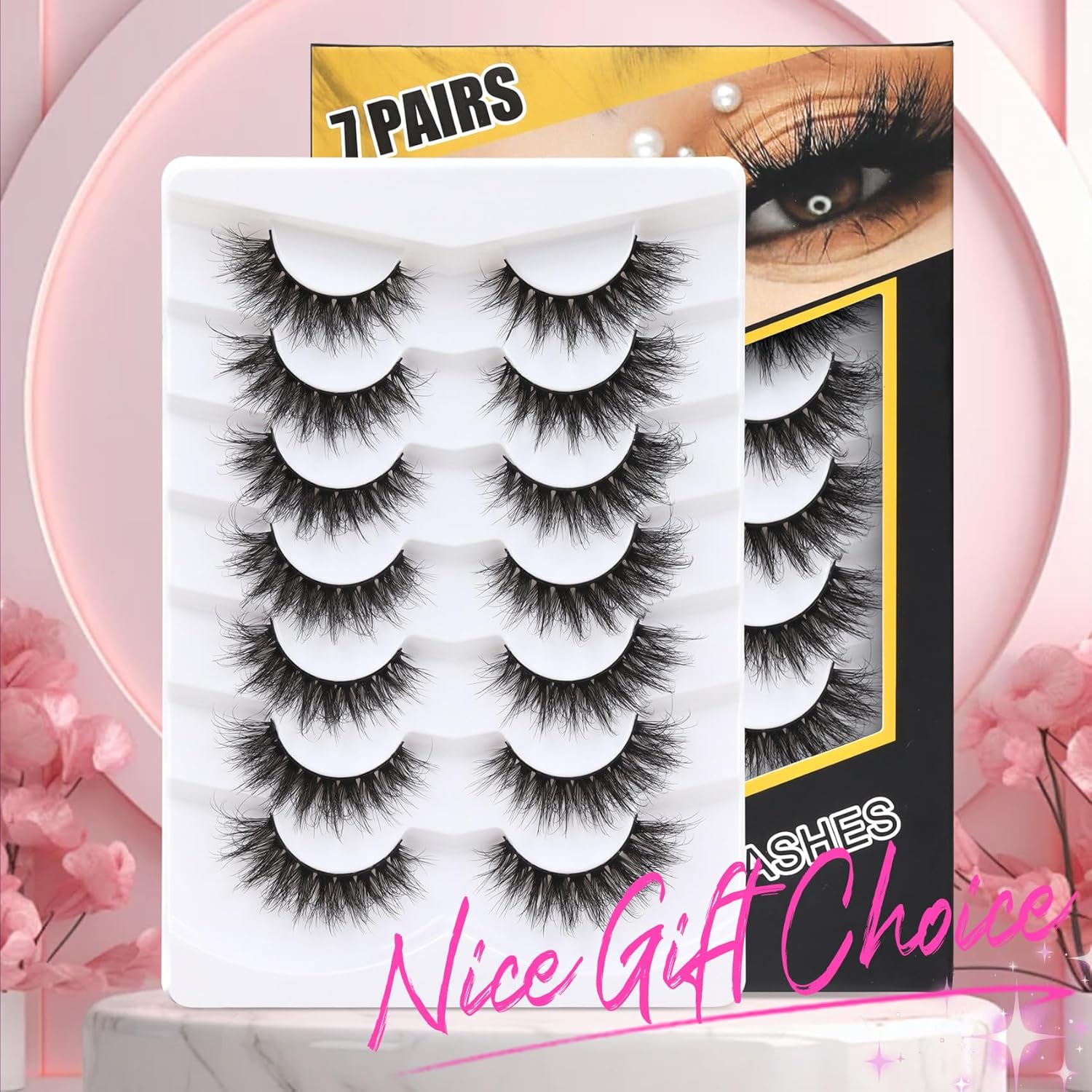 Veleasha Magnetic Eyelashes Manga Lashes Magnetic Lashes with Applicator Natural Look Reusable No Glue Easy to Apply & Remove Spiky False Eyelashes Lashes Wispy image number 5