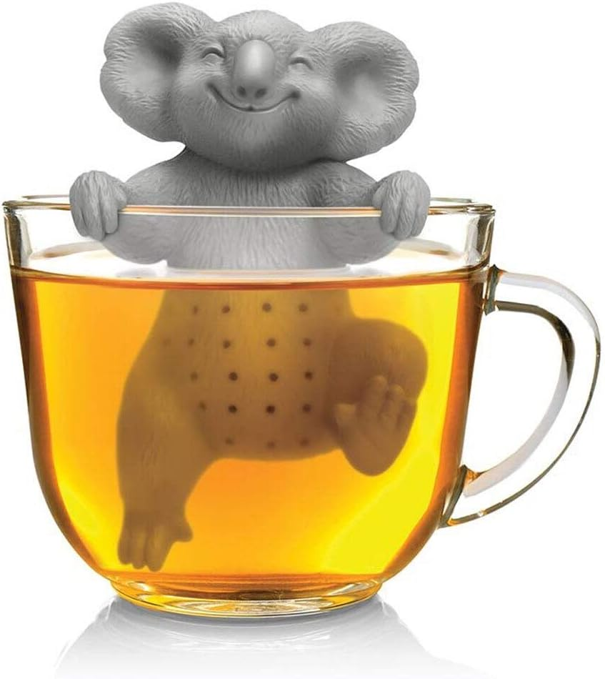 FRED Tea Infuser, Koala, 12X8X4.5Cm - Reusable Silicone Design, Hangs on Cup Rim, Fun Way to Brew Loose Leaf Tea at Home or Office image number 2