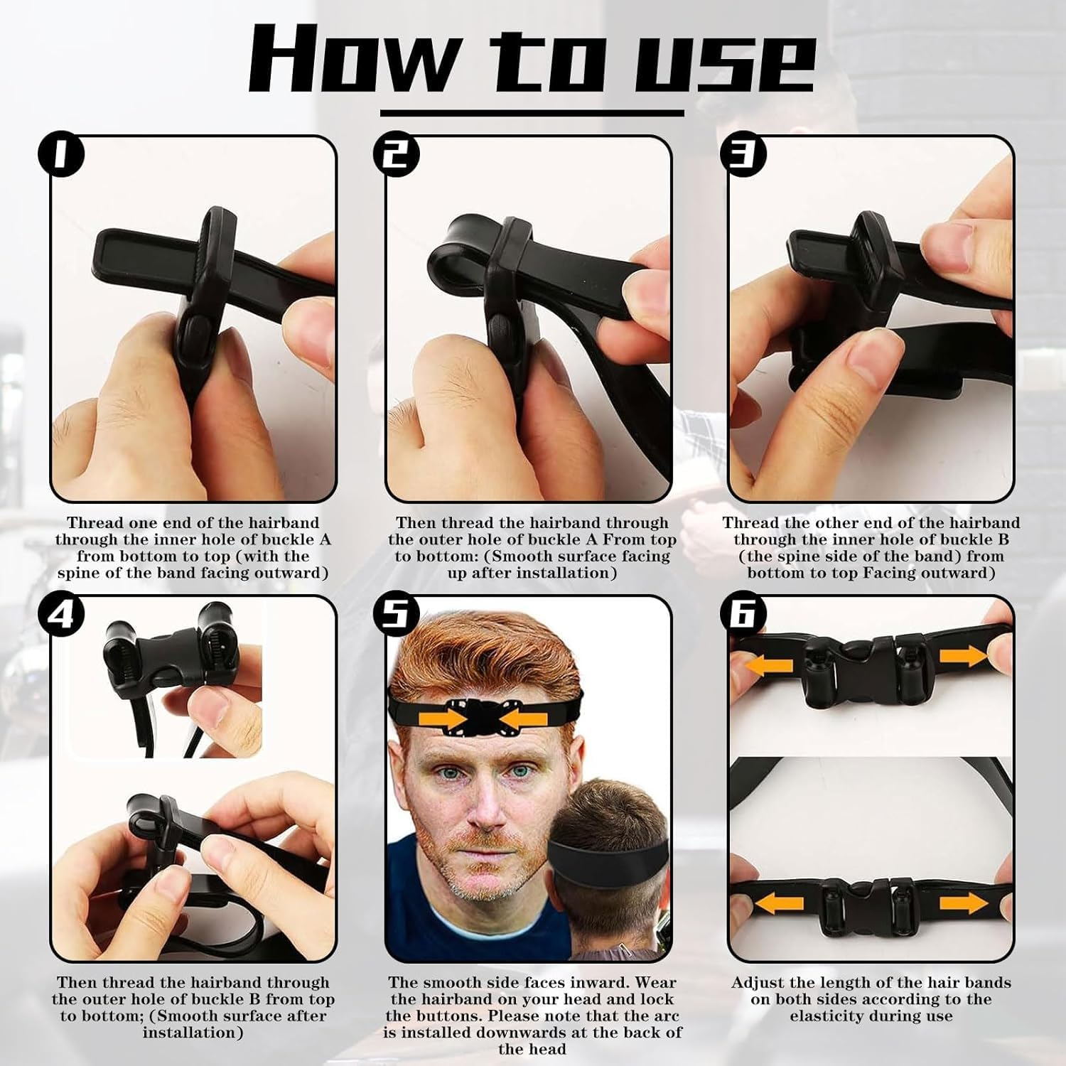 Neckline Shaving Template and Hair Trimming Guide, 1Pc Neckline Shaving Template and Adjustable Hair Trimming Guide,Silicone Haircut Band Haircut Template,Adjustable Hair Trimming Guide with Fade Comb image number 3