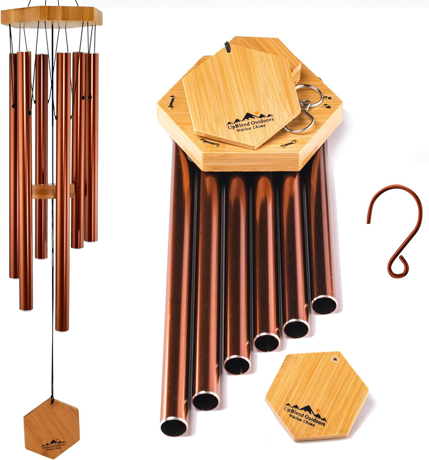 Wind Chimes for People WHO like Their Neighbors Soothing Melodic Tones & Solidly Constructed Bamboo/Aluminum Chime Great as a Quality Gift or to Keep for Your Own Patio Porch Garden or Backyard.