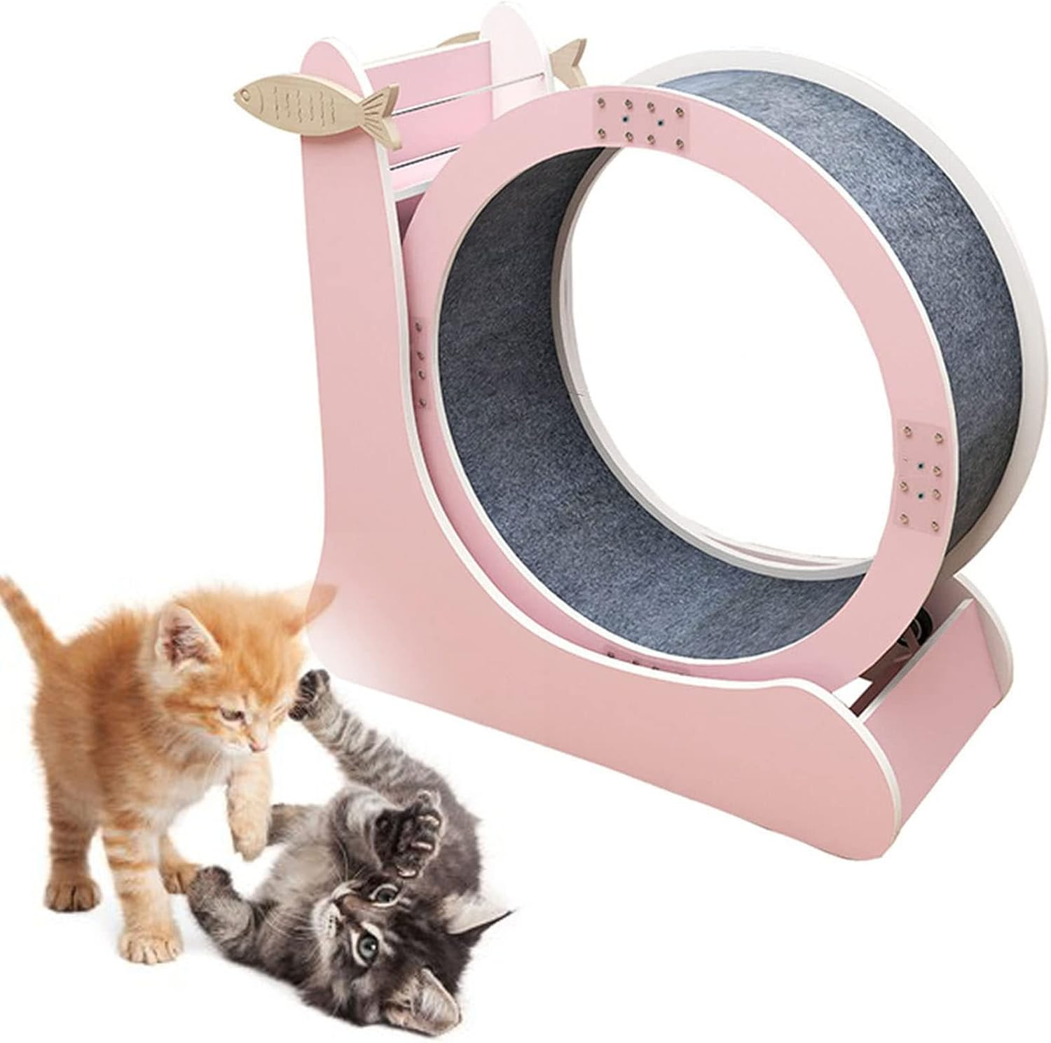 Cat Running Wheel Cat Wheel,Wooden Cat Wheel,Cat Toys,Kitten Toys,Indoor Cat Toys Cat Exercise Wheel Fitness Weight Loss Device for Physical Activity and Reducing Boredom image number 4