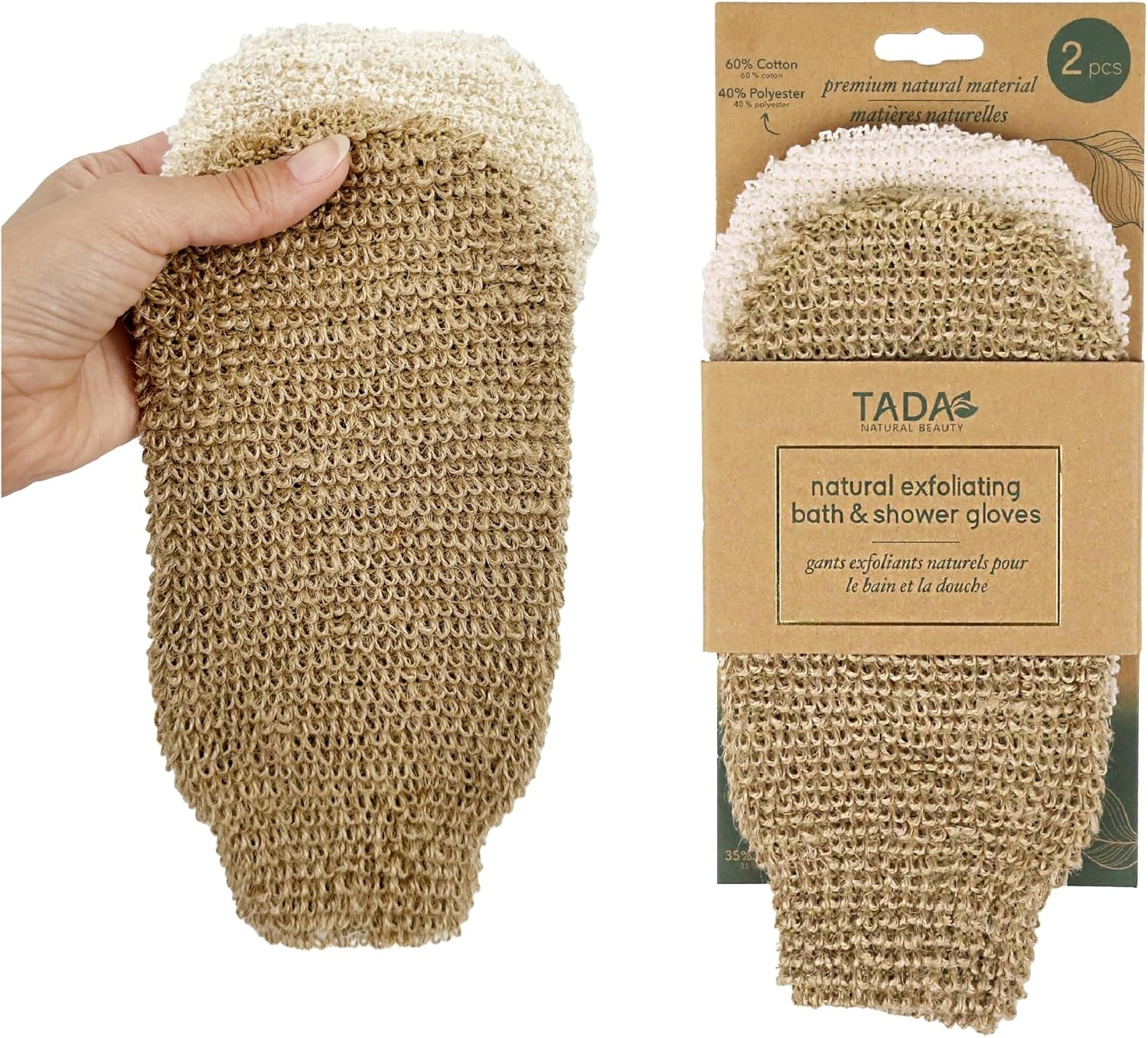 TADA BEAUTY Exfoliating Gloves Shower, Body Scrubber, Body Massage and Body Scrubs for Bath and Shower image number 4