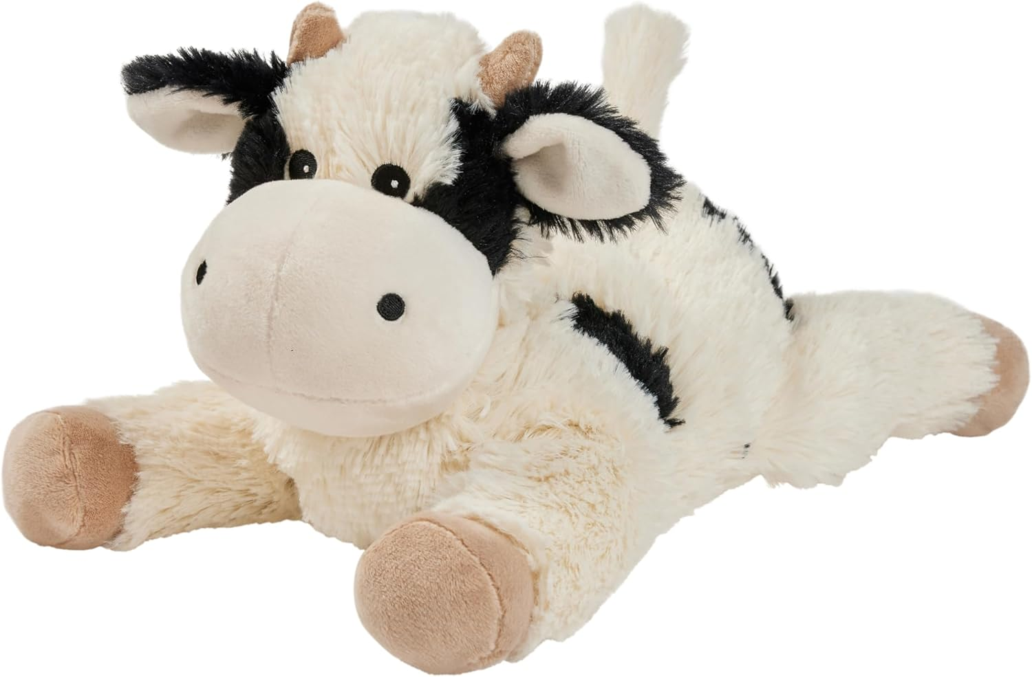 Warmies Plush Laying Cow Microwavable Weighted Teddy with French Lavender Scent, Hot or Cold for Cool Relaxation and Warm Relief