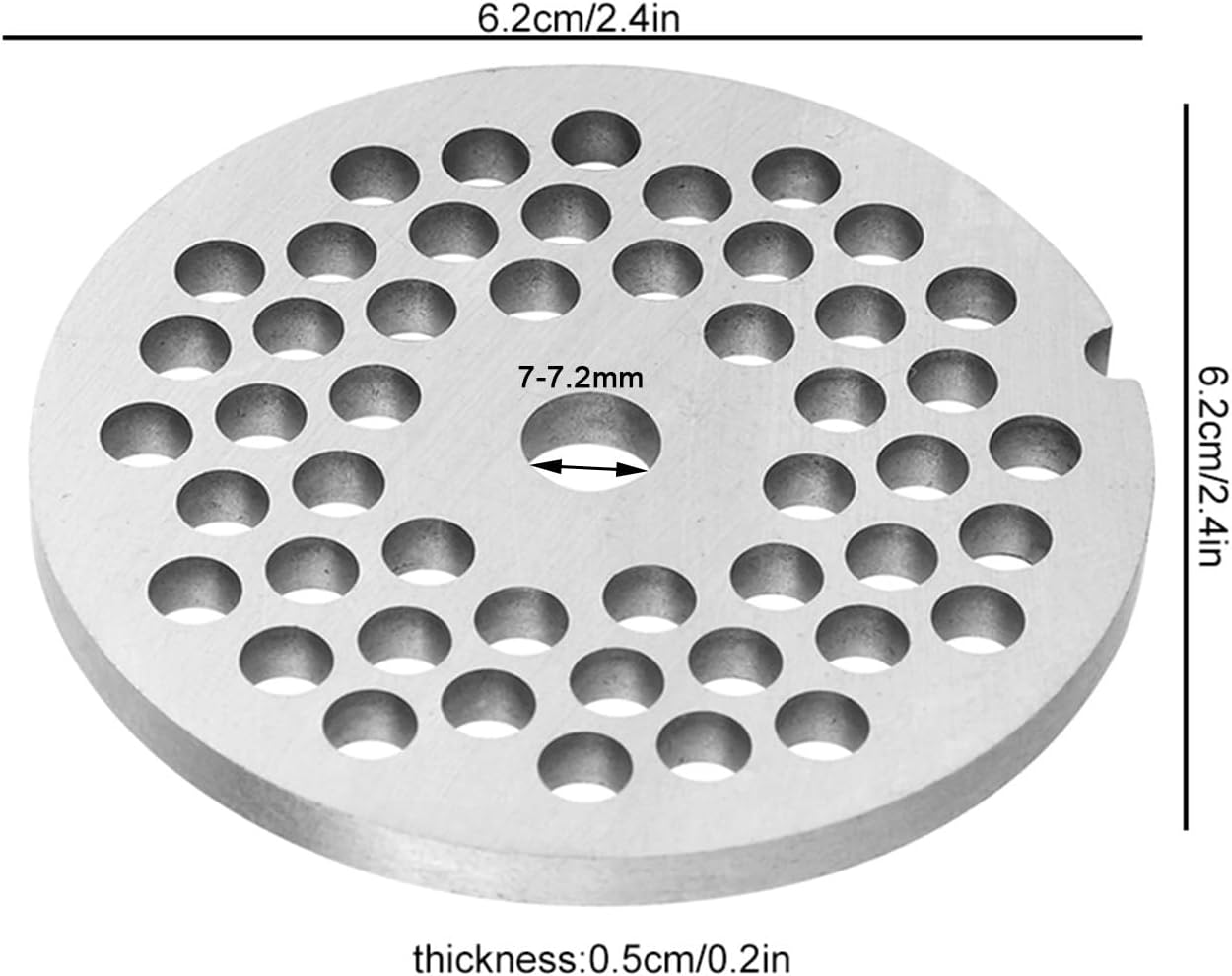 Disc Knife for Meat Grinder Carbon Steel Mincer Plate Replacement Part Professional Crusher Blade (Small round Hole 5Mm) image number 3