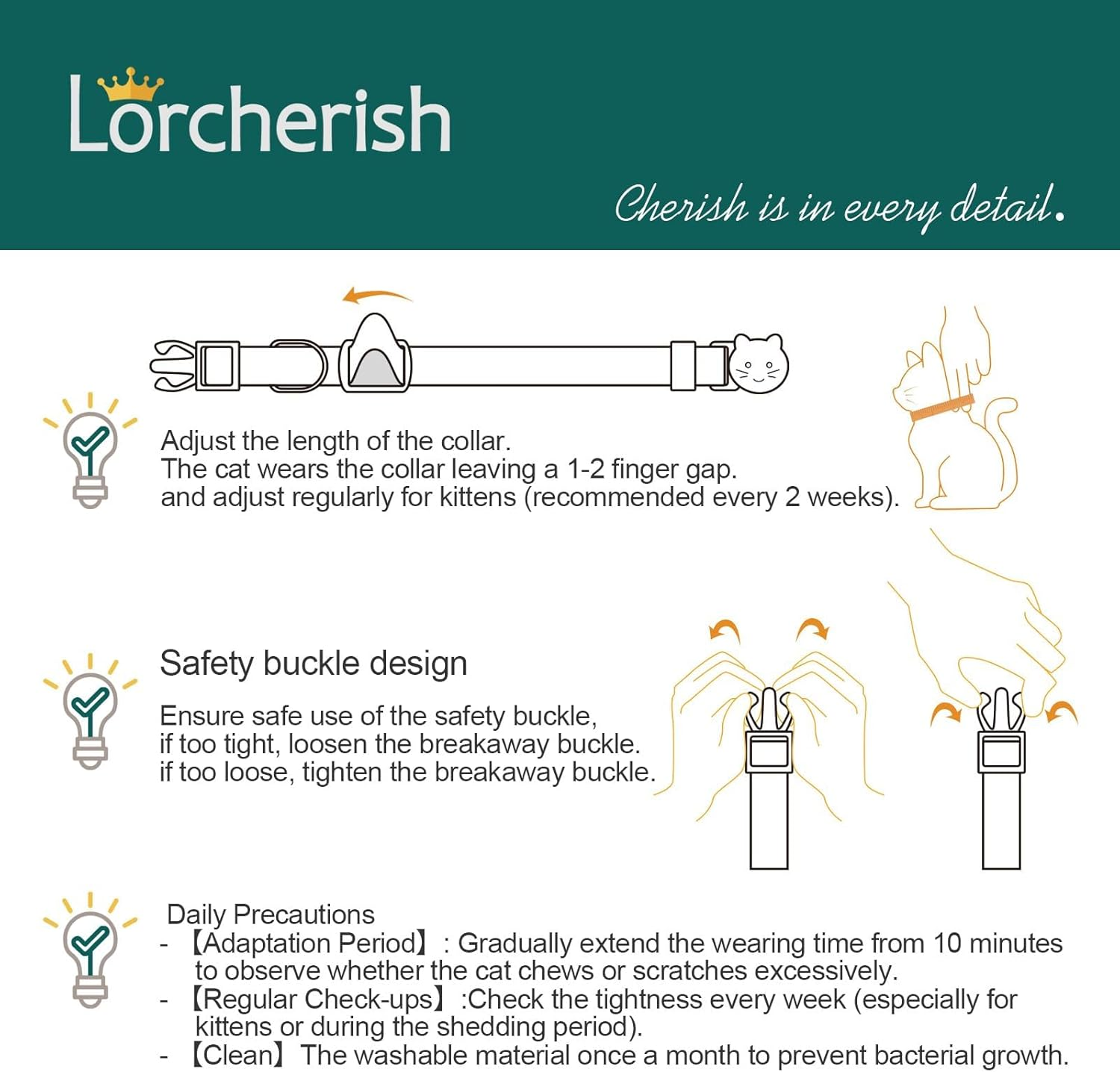 Chanel'S Style Cat Collar, Premium Kitten Collar, Elegant Cat Collar with a Rose Charm, Safety Adjustable Ideal for Girl Cat Boy Cat image number 2