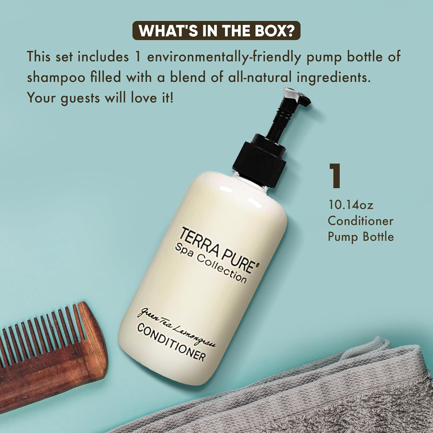 Terra Pure Conditioner | Spa Collection | Hotel Amenities in Pump Bottle | 10.14 Oz. / 300 Ml (Single Bottle) image number 6