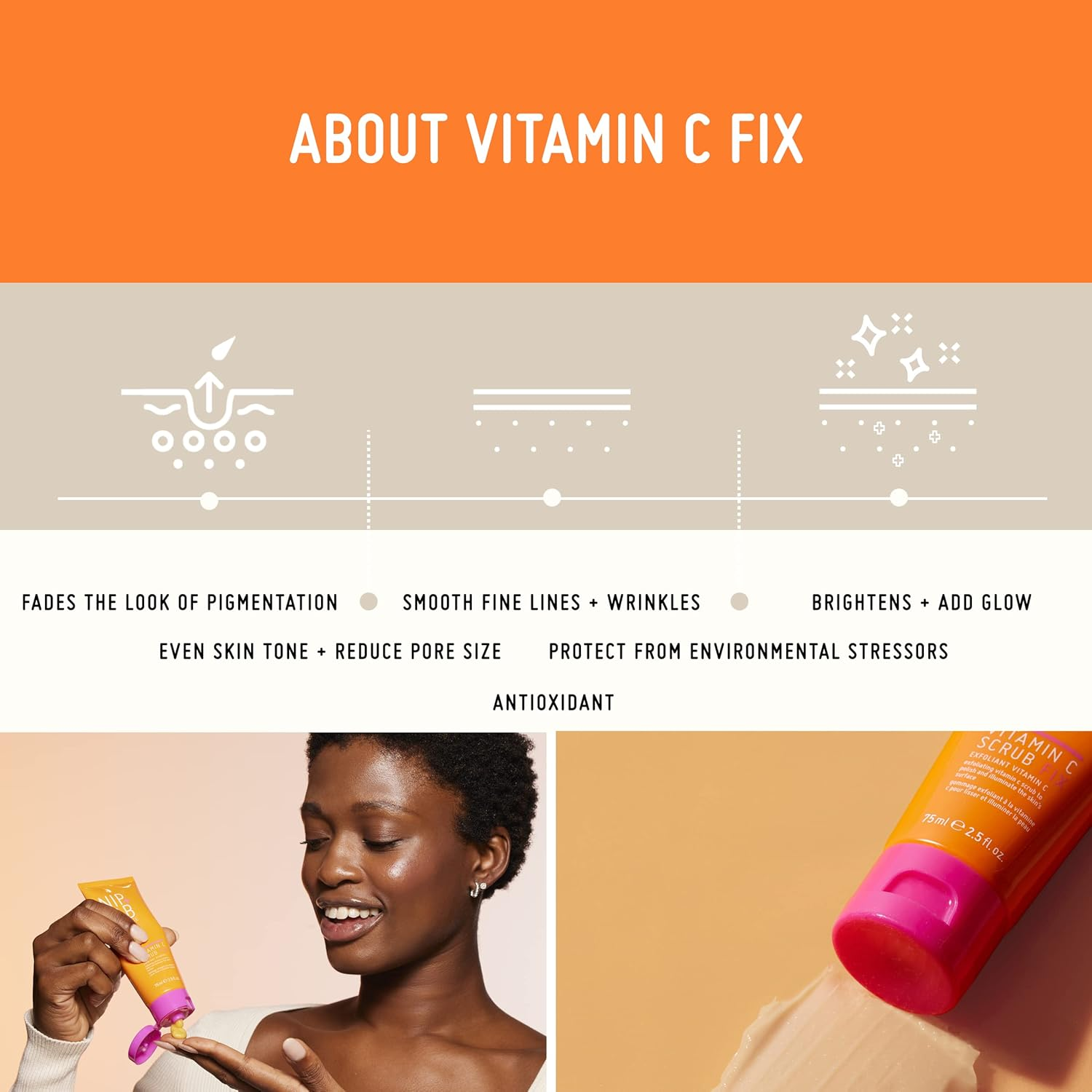 Nip+Fab Vitamin C Fix Scrub, 75Ml image number 4