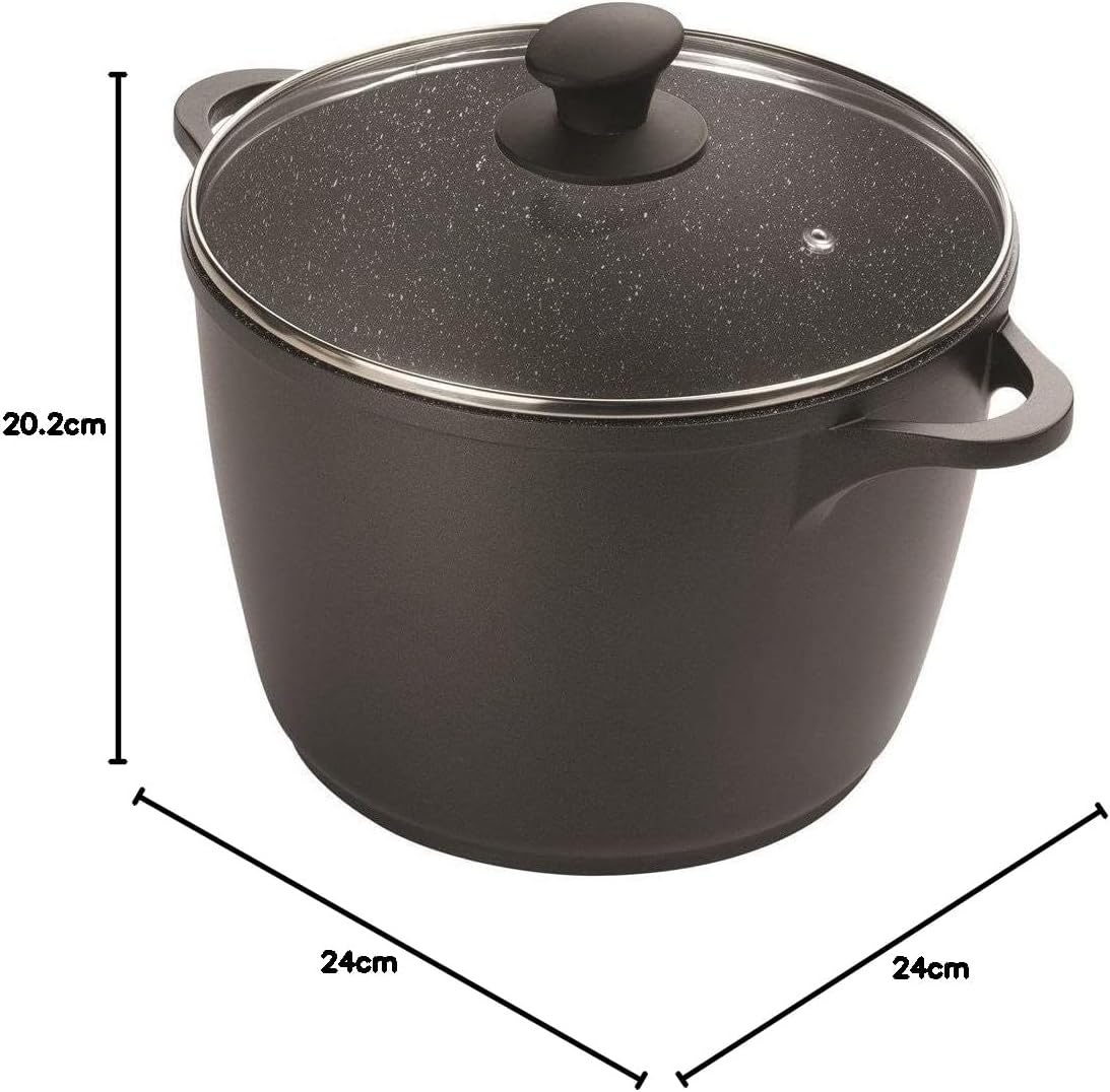 Pyrolux Pyrostone Stockpot, 24 Cm/6.4 Litre Black image number 1