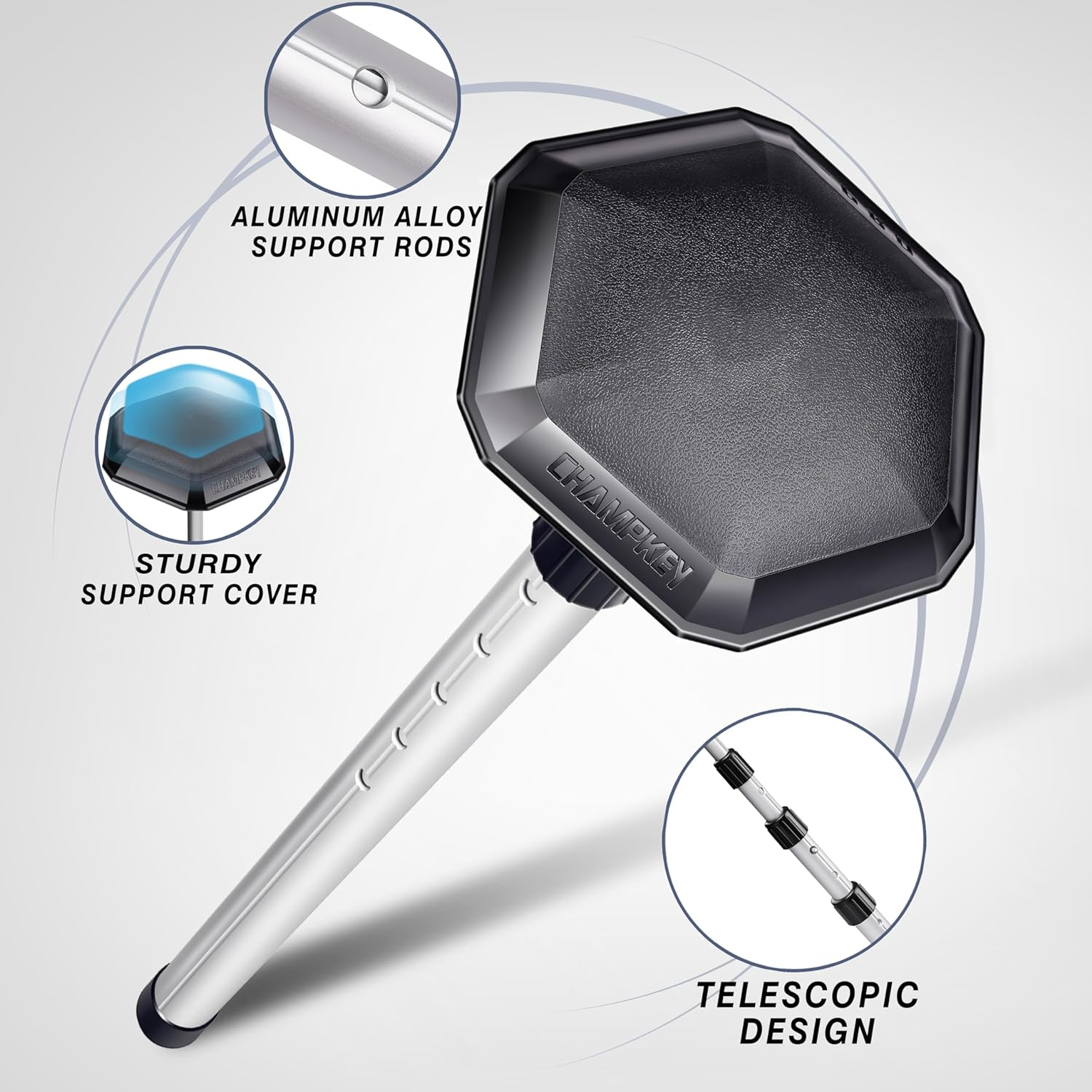 Champkey PRO Golf Travel Bag Support System - Hexagon Anti-Impact Support Cover and Aluminum Alloy Rod Golf Support Stick - Excellent Durability and Stability Golf Support Rod image number 3