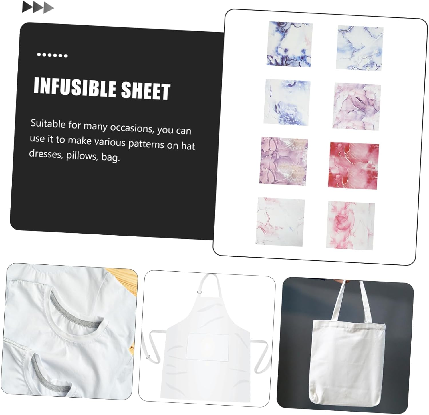 COHEALI Thermal Transfer Lettering Film - Assorted Color Heat Transfer Vinyl for DIY Crafts T-Shirts Bags & Pillows 30.60Cm X 30.60Cm Easy to Use Sublimation Film