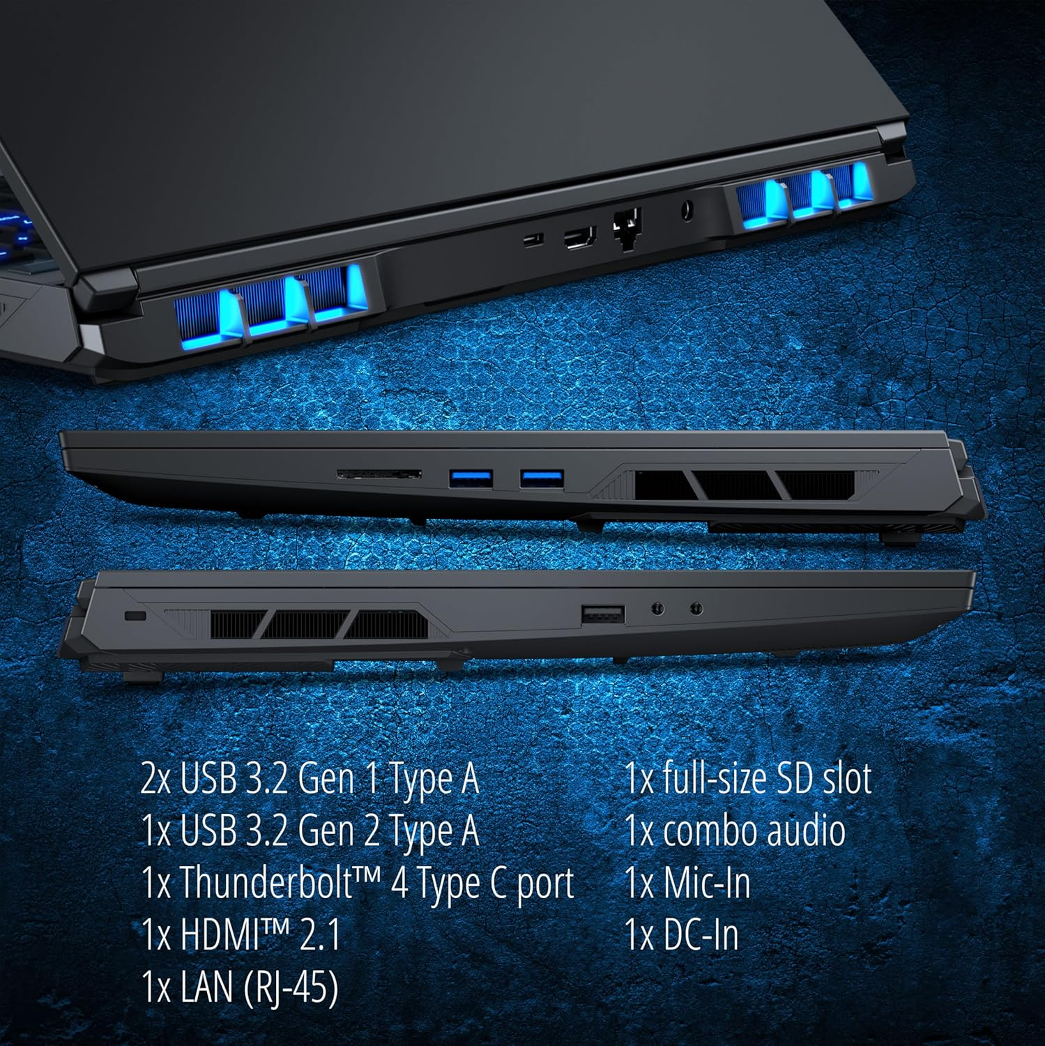 ERAZER Major X20 Gaming Laptop - Intel Core I7, 16GB RAM, 1TB SSD, NVIDIA Geforce RTX 4070, 16", 2560X1600 QHD+ Display (240Hz) - RGB Mechanical Backlit Keyboard (Intel Core I7 / 16GB RAM / 1TB SSD) image number 5