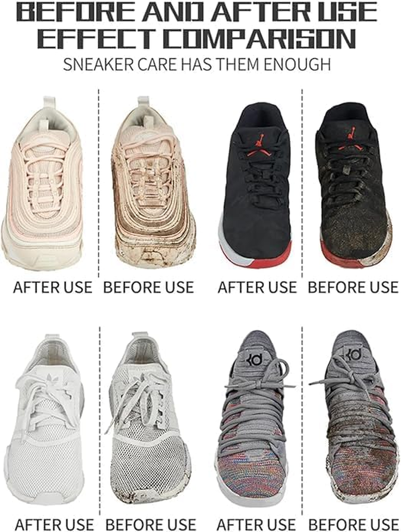 Sneaker & Shoe Cleaning Kit &ndash; Cleaner & Care Kit for Leather, Suede, Canvas, and Mesh Shoes &ndash; Includes Brush, Solution, Cloth, and Protector Spray &ndash; Perfect for White, Athletic, & Designer Sneaker image number 6