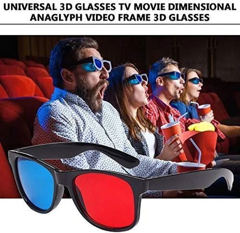 3D Red and Blue Glasses TV Movie Dimensional Anaglyph Video Frame 3D Glasses DVD Game Glass Color image number 1