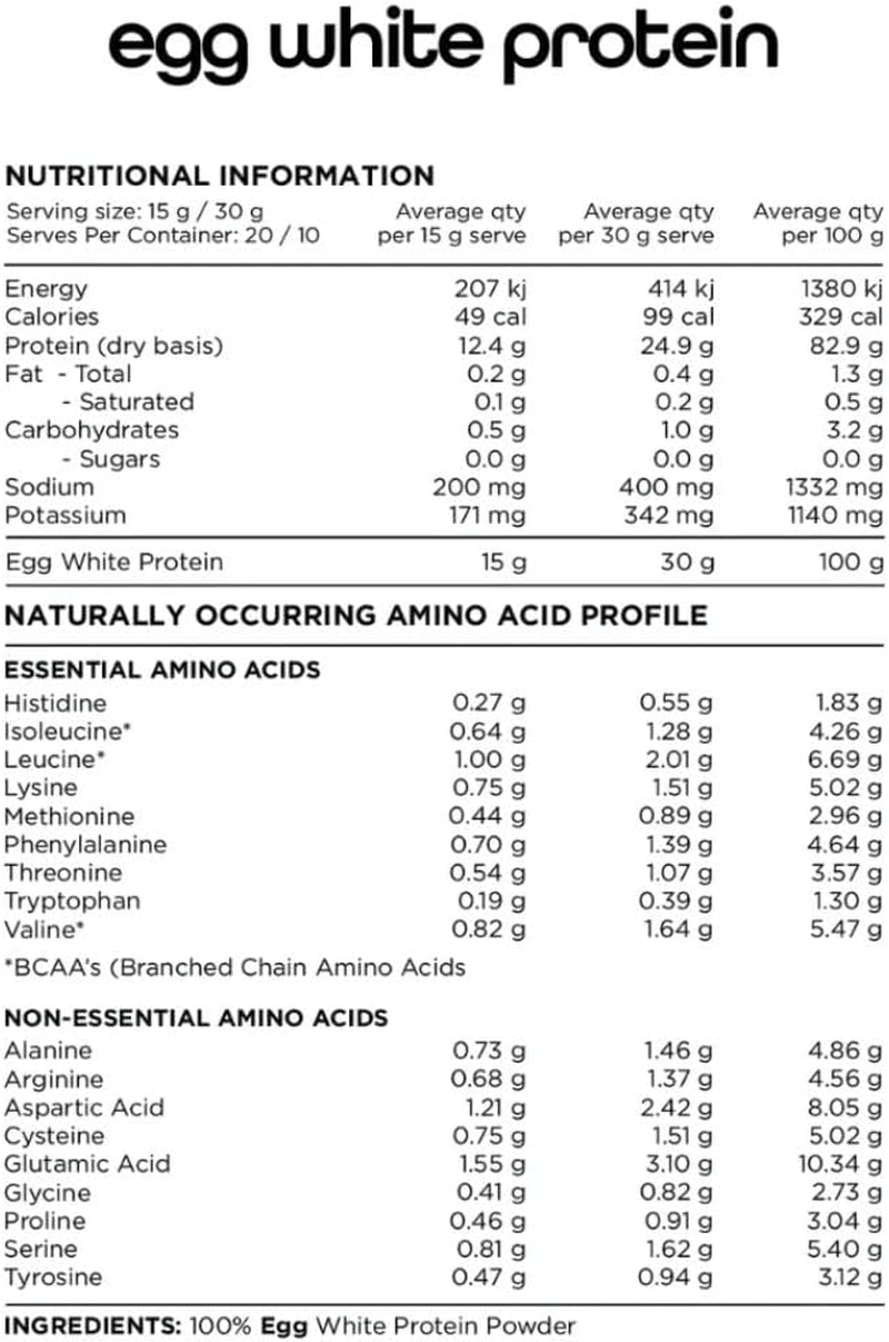 Switch Nutrition Egg White Protein 300Gm Unflavoured image number 1