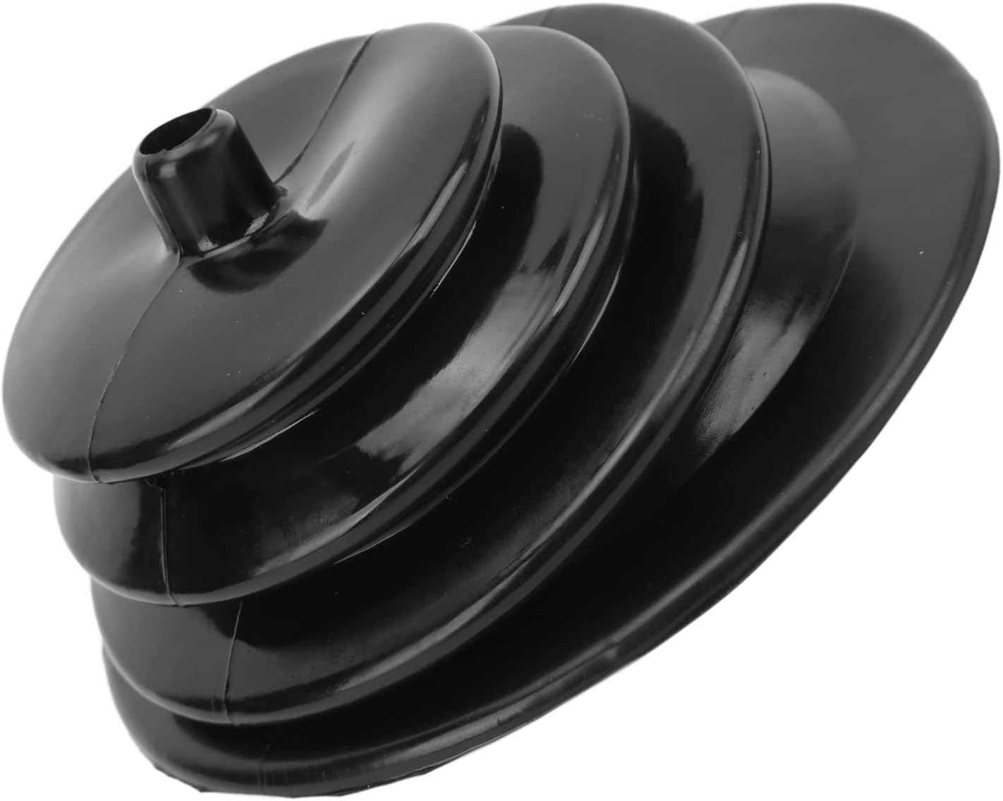 Universal Rubber Gear Shift Handbrake Lever Boot Plate Kit round 5.250In Dustproof Black image number 6