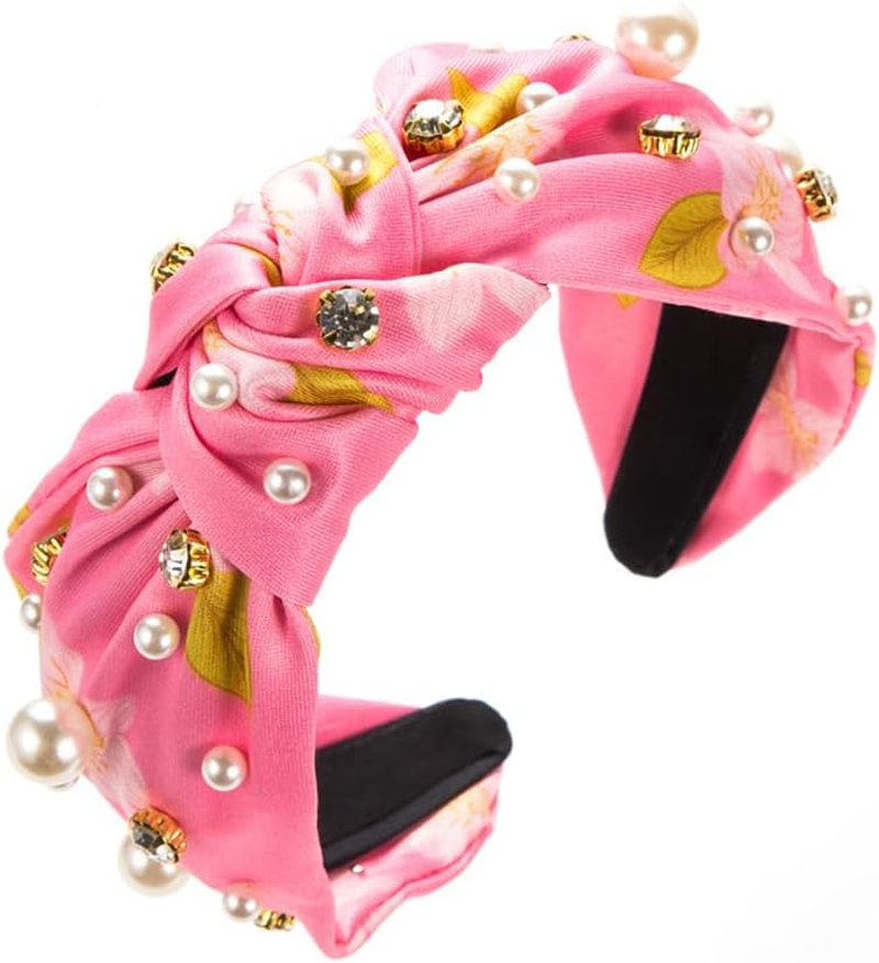 Crystal Rhinestone Headbands Velvet Padded Wide Headwear Diamond Beads Bling Hair Bands Non-Slip Hard Headbands for Women Girls Daily Wear Party Wedding Hair Accessories (Diamondde) image number 6