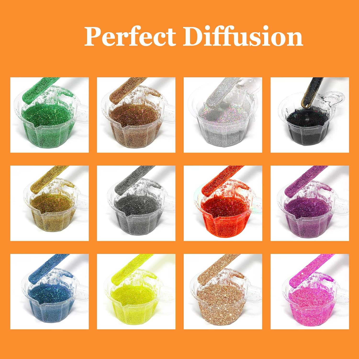 JEMESI Green Fine Glitter Holographic Glitter Powder, Glitter Powder for Epoxy Resin, Nail, Casting, Body Art & Decoration - 100 G image number 6