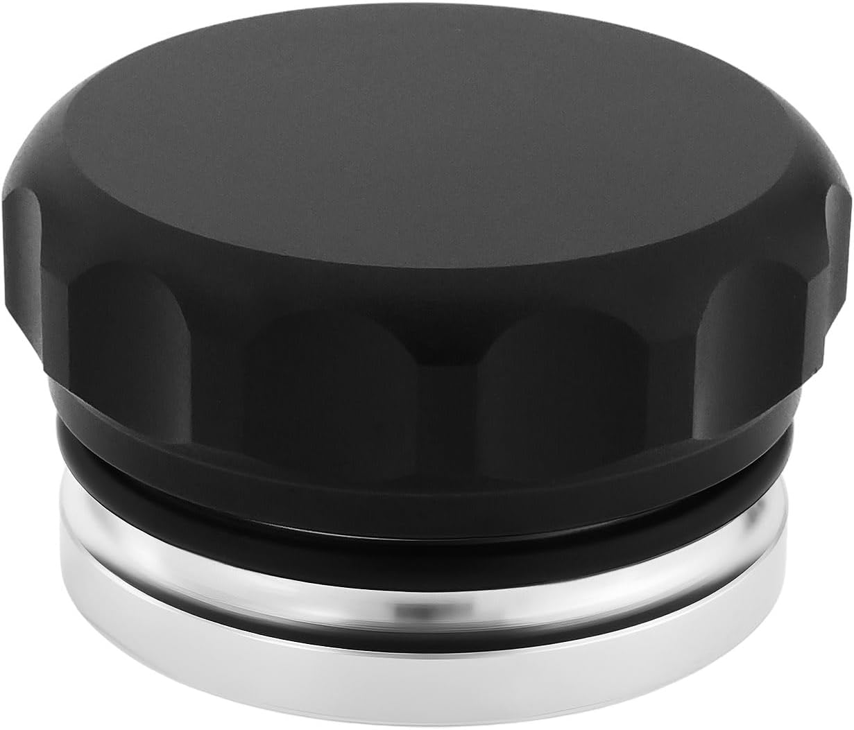 Ecsing Car 2 Inch Weld-On Filler Neck Oil Cap Aluminium Alloy Cap for Oil Tanks Fuel Tanks Water Tanks Dry Fuel Tanks, Black image number 3