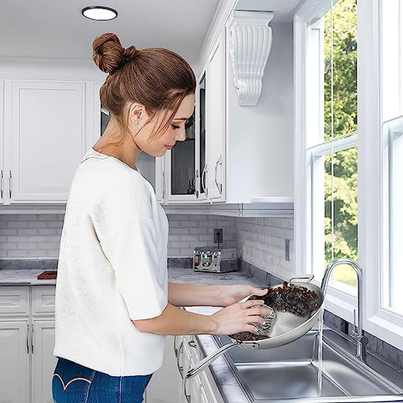 LYLAC Clean - SCOURERS 6P 10G Steel Wool Scrubber Pad Used for Dishes, Pots, Pans, and Ovens. Easy Scouring for Tough Kitchen Cleaning. image number 1