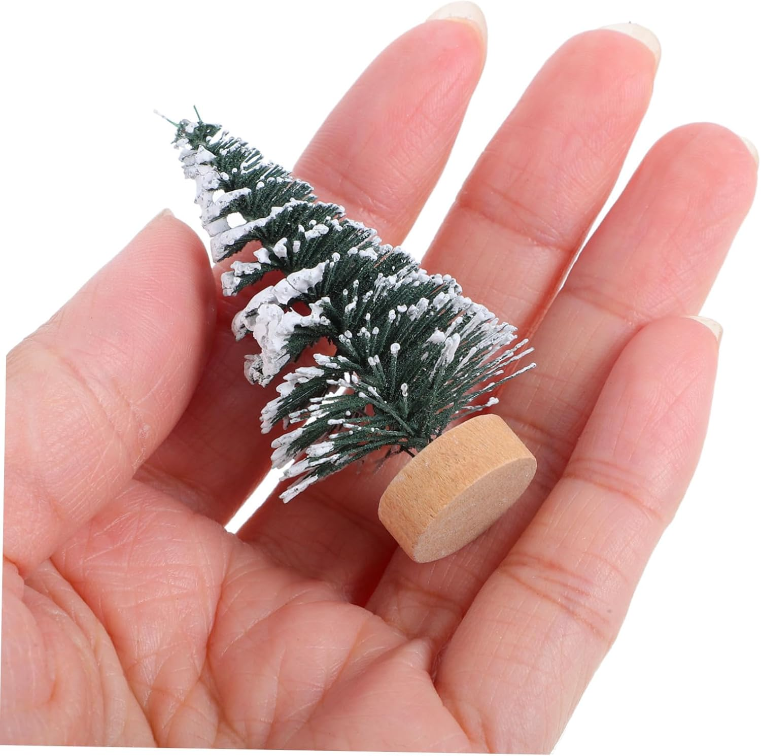 10Pcs Mini Christmas Tree Ornaments Pine Decor Desktop Christmas Party Decoration for Home Xmas Party image number 4