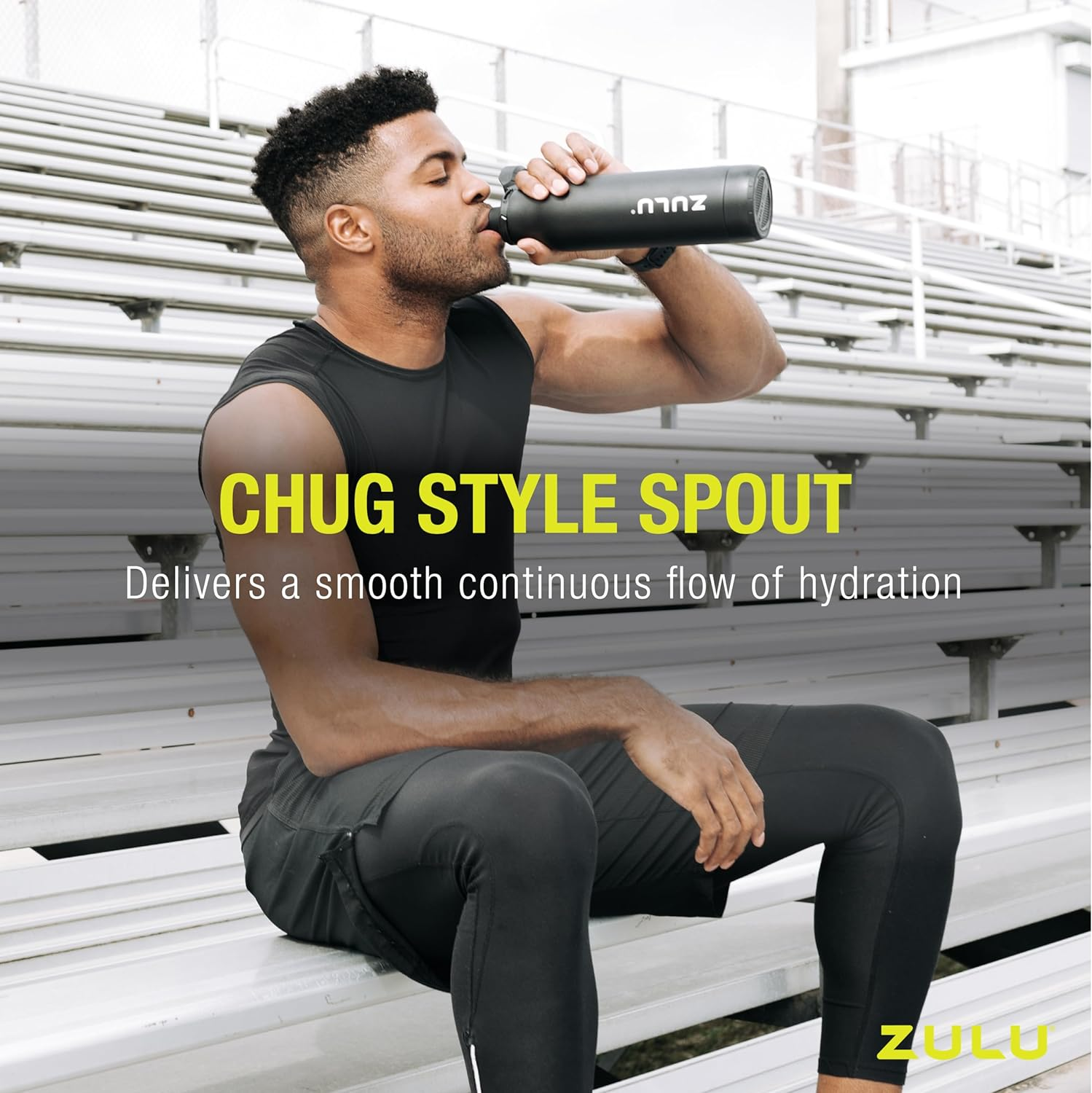 ZULU Ace Vacuum Insulated Stainless Steel Water Bottle with Leak-Proof Locking Lid and Removable Base, 24Oz Bottle image number 6