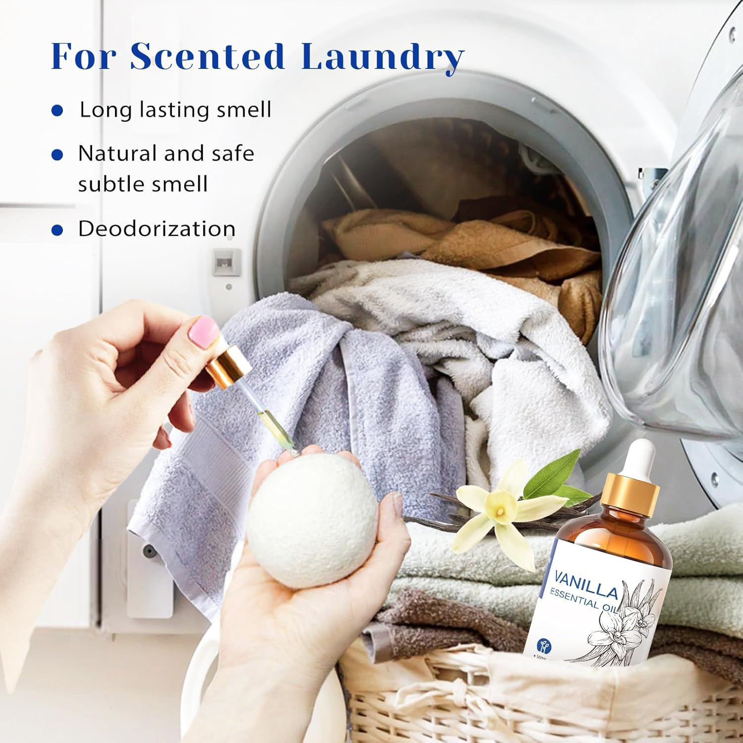 HIQILI Vanilla Essential Oil-Strong Fragrance and Lasting for Diffuser,Body Bath,Candle Making -3.38 Fl Oz image number 4