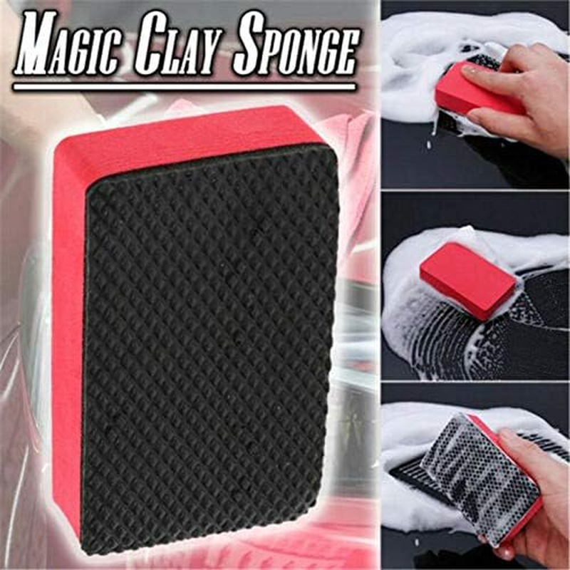 8PCS Clay Bar Sponge, Fine Grade Auto Detailing,Magic Car Pad Block Cleaning, Wax Polish Pad Tool, Kitchen Cleaning Sponge Home Cleaner, Reusable and Washable image number 6