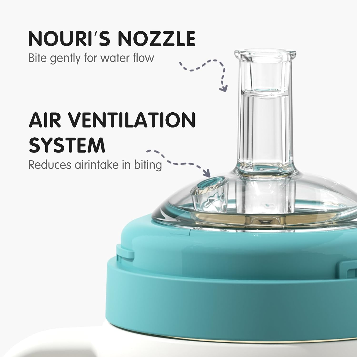 Nouri Training Cup with Weighted Straw Anti-Colic Leak-Proof Toddler Cups Sippy Cup with Straw Handle for Baby and Toddlers 10Oz/300Ml Spill Proof No Spill Magic Baby Bottle for 6 Month+ Drinking - Pink image number 5