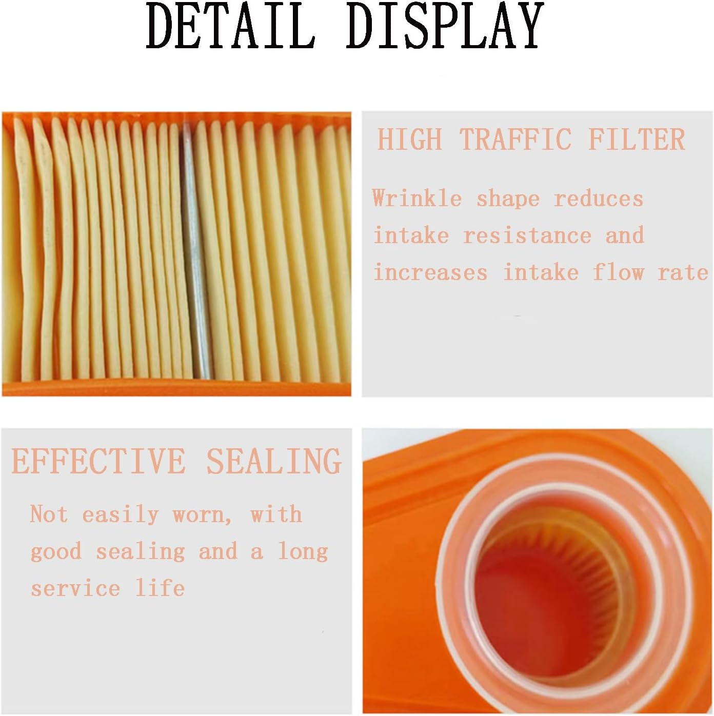 Tjhypernete 2Pcs Air Filter Cartridge, Lawn Mower Engine Filter Replacement, Optimized Air Filtration, Filter Element, Compatible with Briggs&Stratton Models 005419, 796254, 795066, 792038, 790388 image number 4