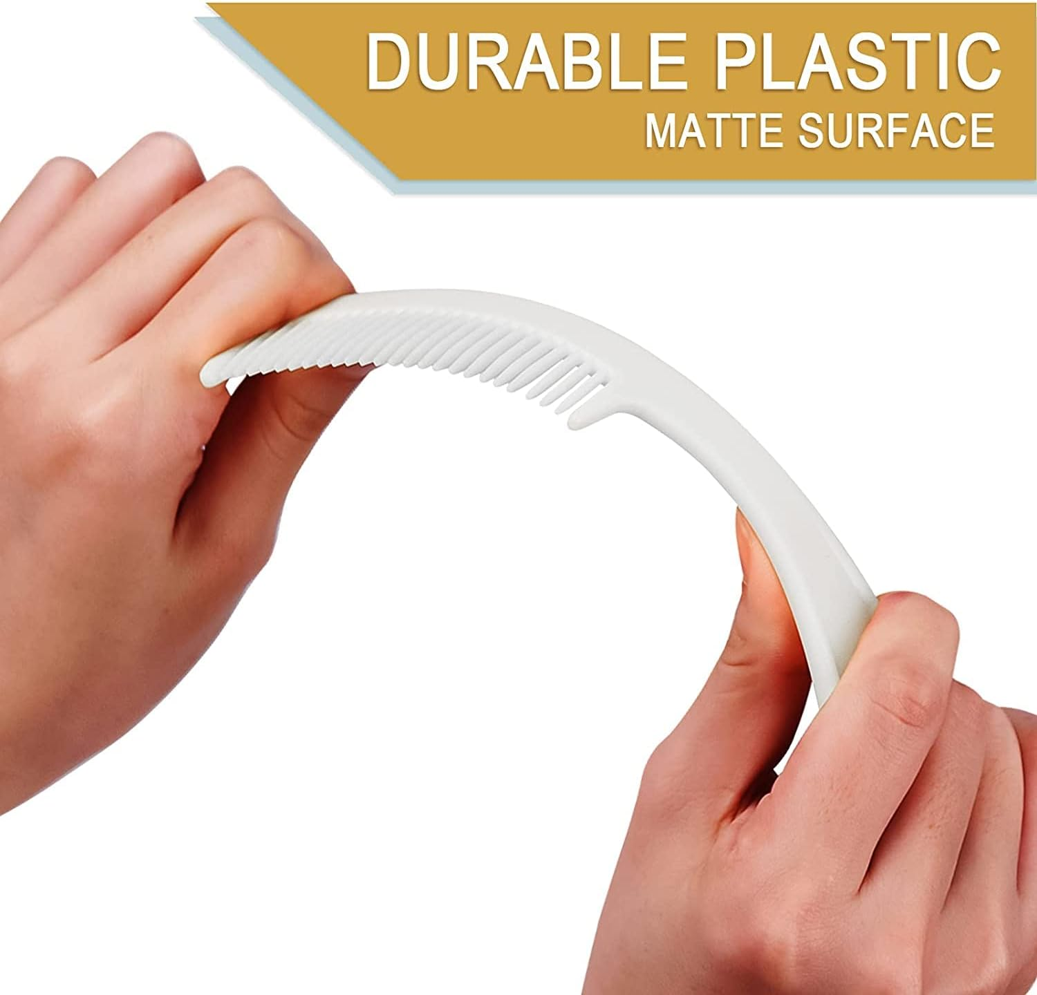 30 Pack Hair Combs in Bulk Individually Wrapped, Bulk Combs Individually Wrapped for Homeless,Women,Kids,Hotel,Airbnb,Shelter/Homeless/Nursing Home/Charity/Church(White) - 60,Black,Transparent,Yellow image number 3