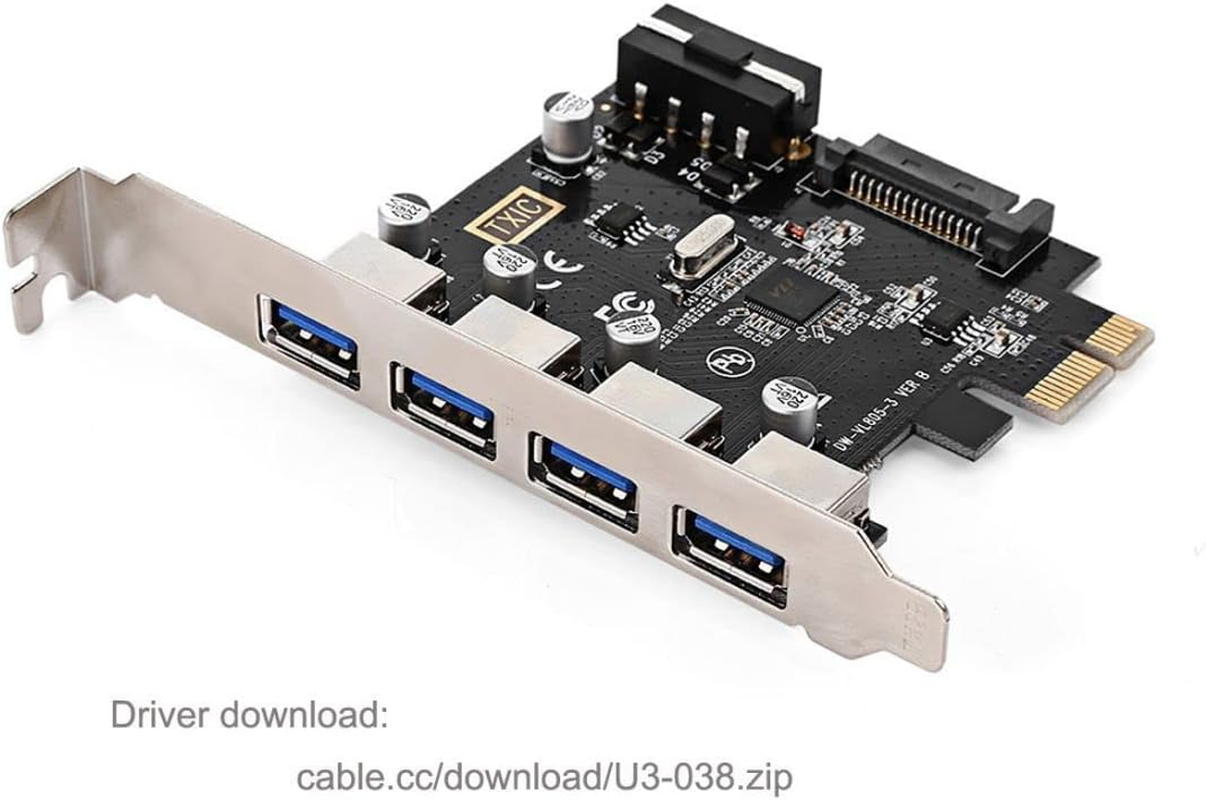 Chenyang 4 Ports PCI-E to USB 3.0 HUB PCI Express Expansion Card Adapter 5Gbps for Motherboard image number 6