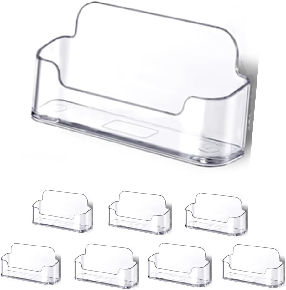 8Pcs Acrylic Cards Holder,Business Card Holder Desktop Business Card Holder Display Business Card Stand Desktop Business Card Display Holder image number 4
