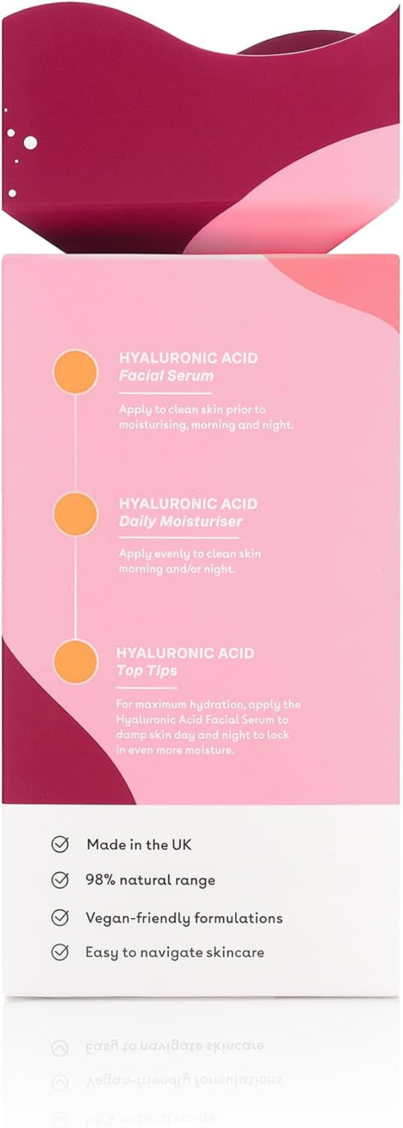 Q+A Hydrating Heroes Skincare Gift Set &ndash; a Giftset with Hyaluronic Acid Facial Serum 30Ml, Daily Moisturiser 75Ml for Dry, Dehydrated Skin, Vegan, Cruelty-Free, for Soft, Supple Complexion image number 4