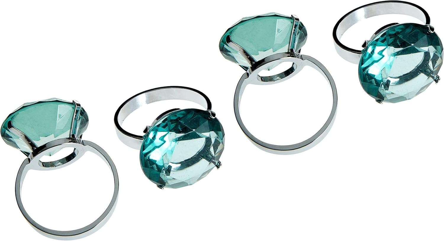 Premier Housewares Diamante Napkin Rings - Set of 4, Purple