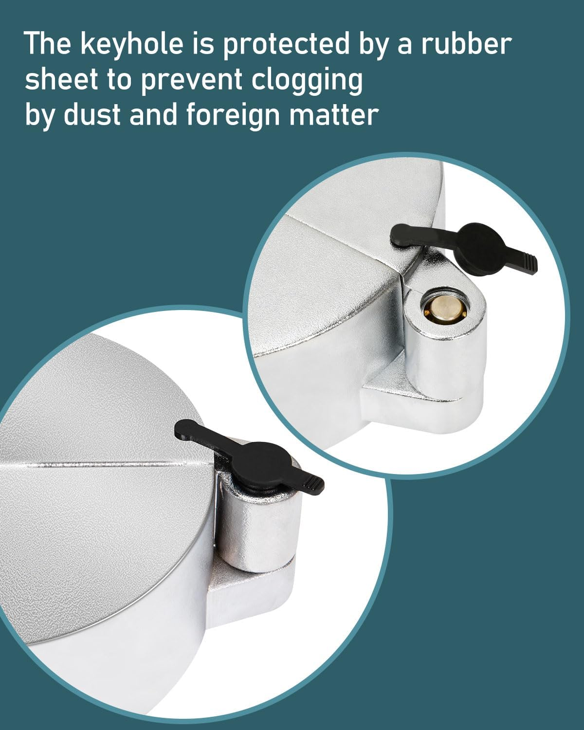 2 PCS Upgrade Semi Truck Locking Fuel Cap Cover, Compatible with Freightliner, Sterling and Western Star Class 8 Trucks image number 2