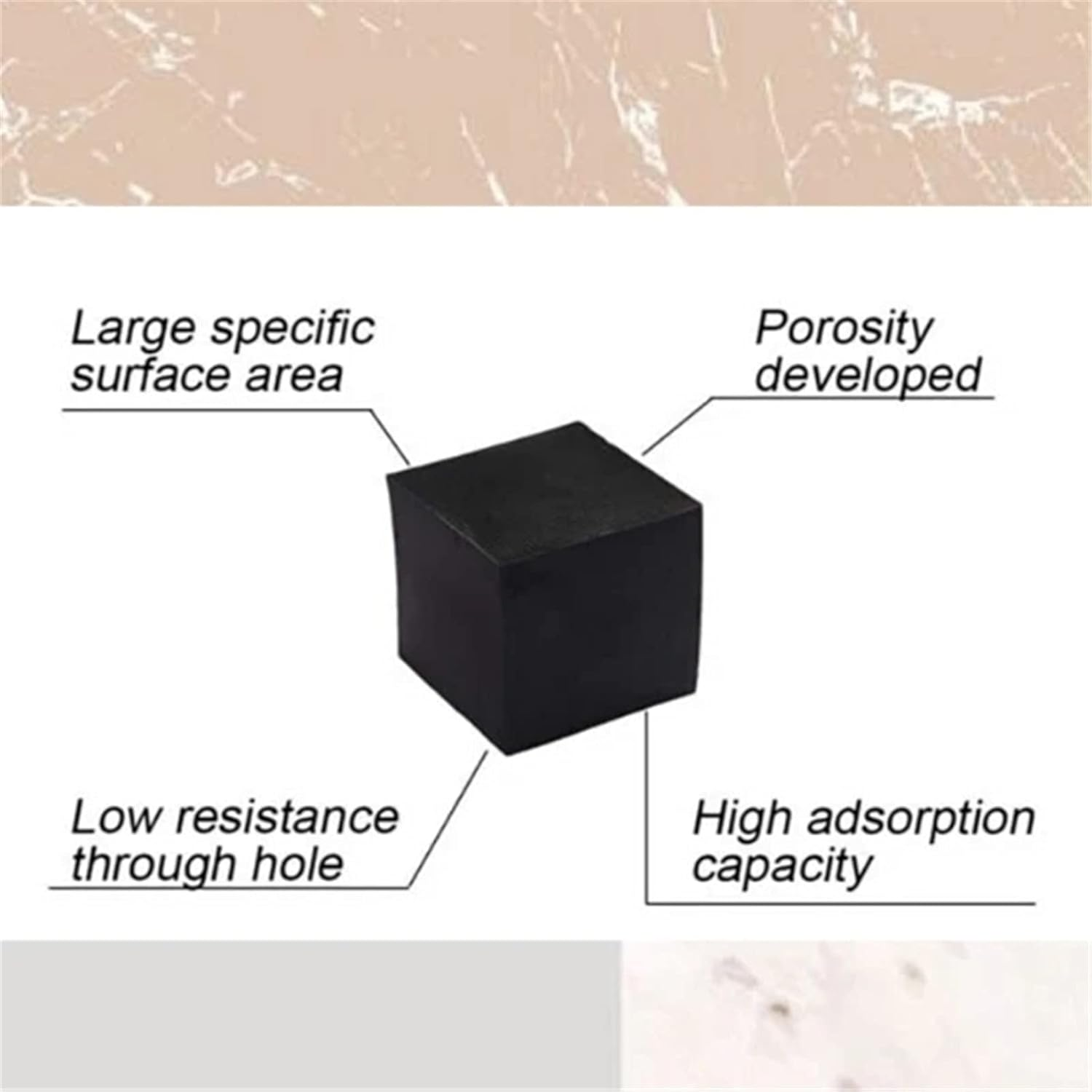 Water Purifier Cubes, Activate Carbon High-Efficiency Water Purification Filter 10 * 10 * 10Cm Durable Animal Water Purifier for Farm Fish Tank Aquarium/4 (Size : 4PCS) image number 2