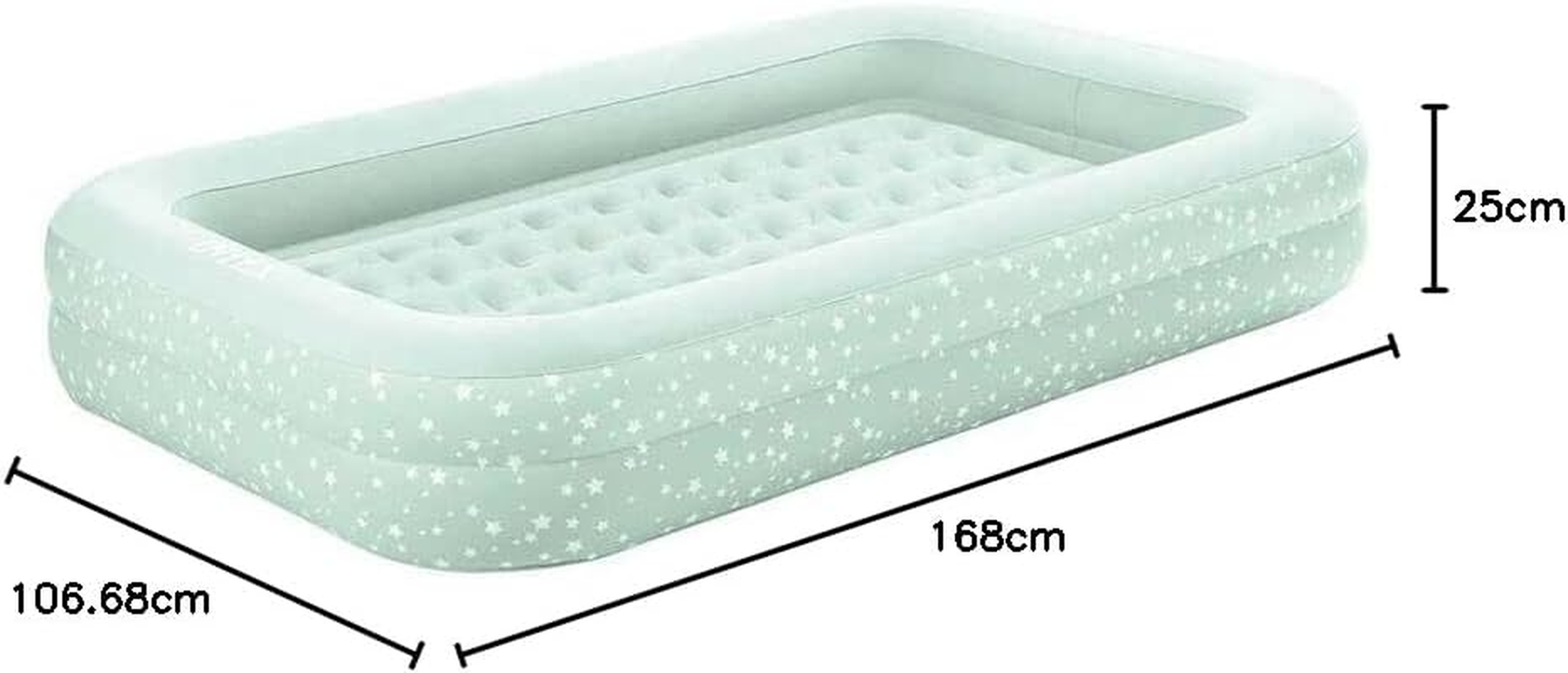 Intex 66810EP Inflatable Kidz Travel Bed Set: Includes Hand Pump and Carry Bag &ndash; Removable Mattress &ndash; Quick Inflation &ndash; Indoor Use &ndash; 28" X 52 X 4 image number 2