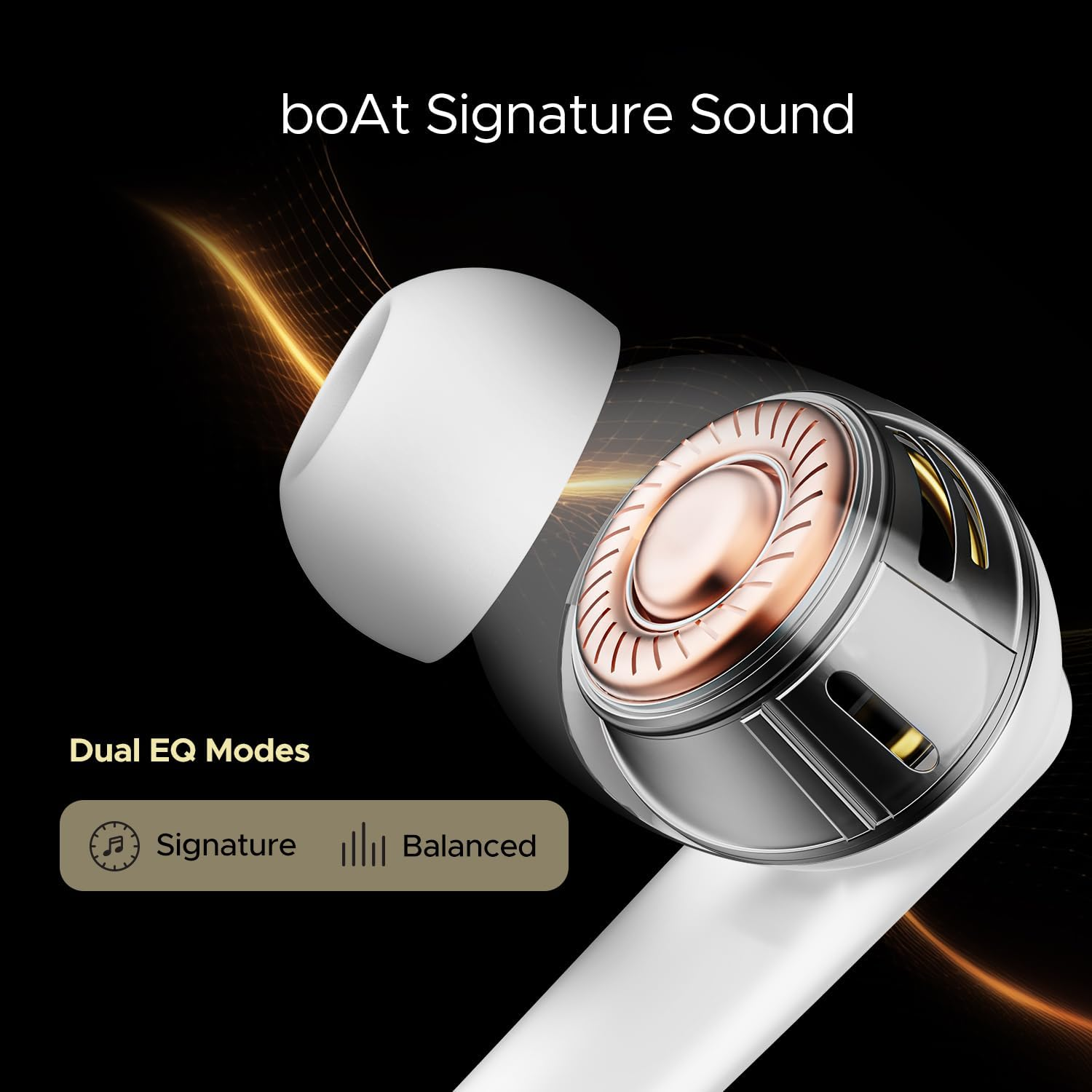 Boat Newly Launched Airdopes 141 ANC TWS Earbuds with 42 Hrs Playback/50 Ms Low Latency Beast&trade;Mode/Iwp&trade;Tech/Signature Sound/Quad Mics with Enx&trade;/Asap&trade; Charge/Usb Type-C Port/Ipx5 (White)
