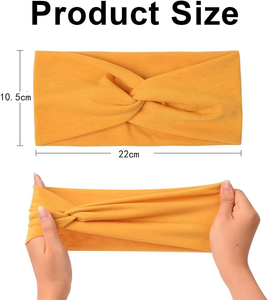 AOEVUIR Pack of 3 Headbands for Women Non-Slip for Short Hair Yoga Workout Running Sports Elastic Hair Bands for Women Hair Twist Turban Hair Wrap for Girls image number 1