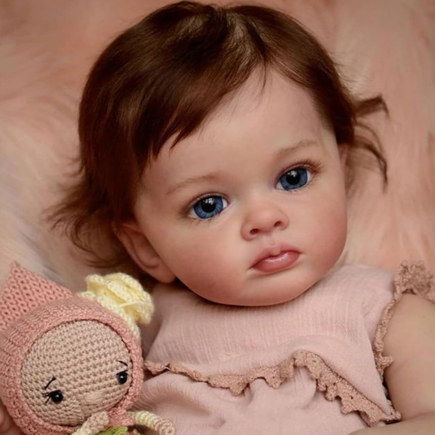 Reborn Baby Dolls Reborn Dolls 22 Inch - Realistic Baby Doll Toddler Girl Lifelike Baby Vinyl Limbs & Soft Full Silicone Baby Feeding Kit Toys Birth Certificate Accessories Gifts for Kids Age 3+ image number 6