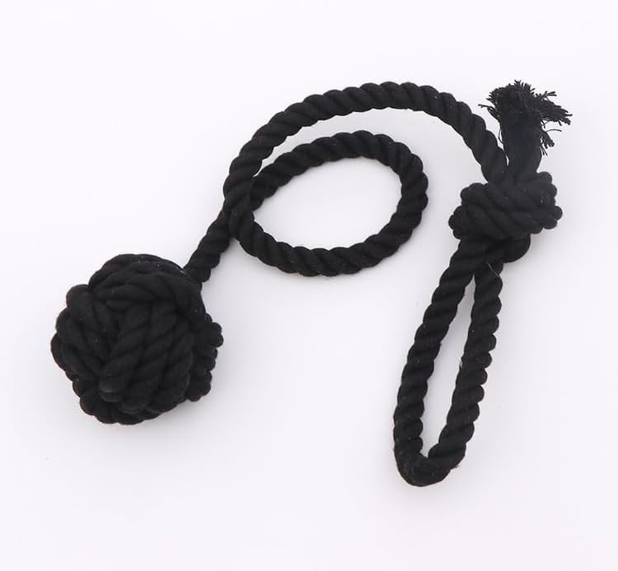Aoozleny Curtain Tiebacks 2 Pack, Curtain Ties, Curtain Holdbacks, Handwoven Cotton String Tie Ball for Curtains Pull Backs, Drapery Tiebacks, Curtain Rope Tiebacks (Black) image number 1