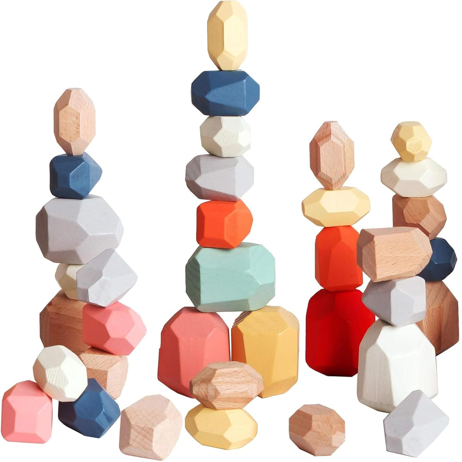 Montessori Wooden Face-Changing Puzzle Blocks - Brain Teaser Building Cube Board Game for Kids Ages 3+ | Educational Matching Toy for Toddlers (Jigsaw Blocks) image number 2