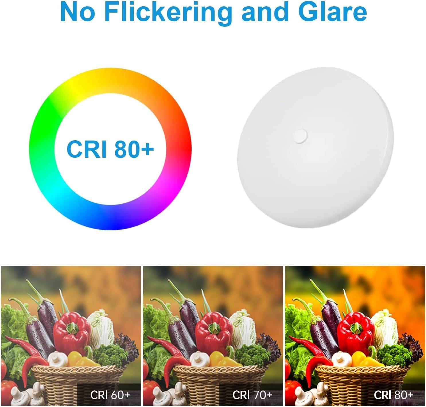 5CCT LED RV Dome Ceiling Lights, On/Off Switch, DC 12V Surface Mount Interior Puck Light for Slim Motorhome, Trailer, Boat, Camper Lighting, 5W, 2700K/3000K/3500K/4000K/5000K, 4.5 Inch, 6 Pack image number 5