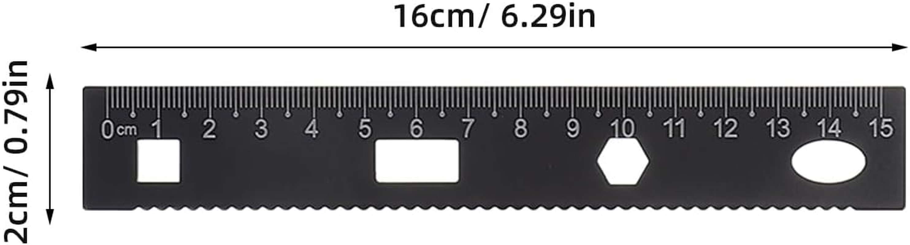 STOBOK 1 Set 4PCS Aluminum Ruler Metal Protractor Triangular Scale Ruler Set Stationery Rulers for Students image number 2