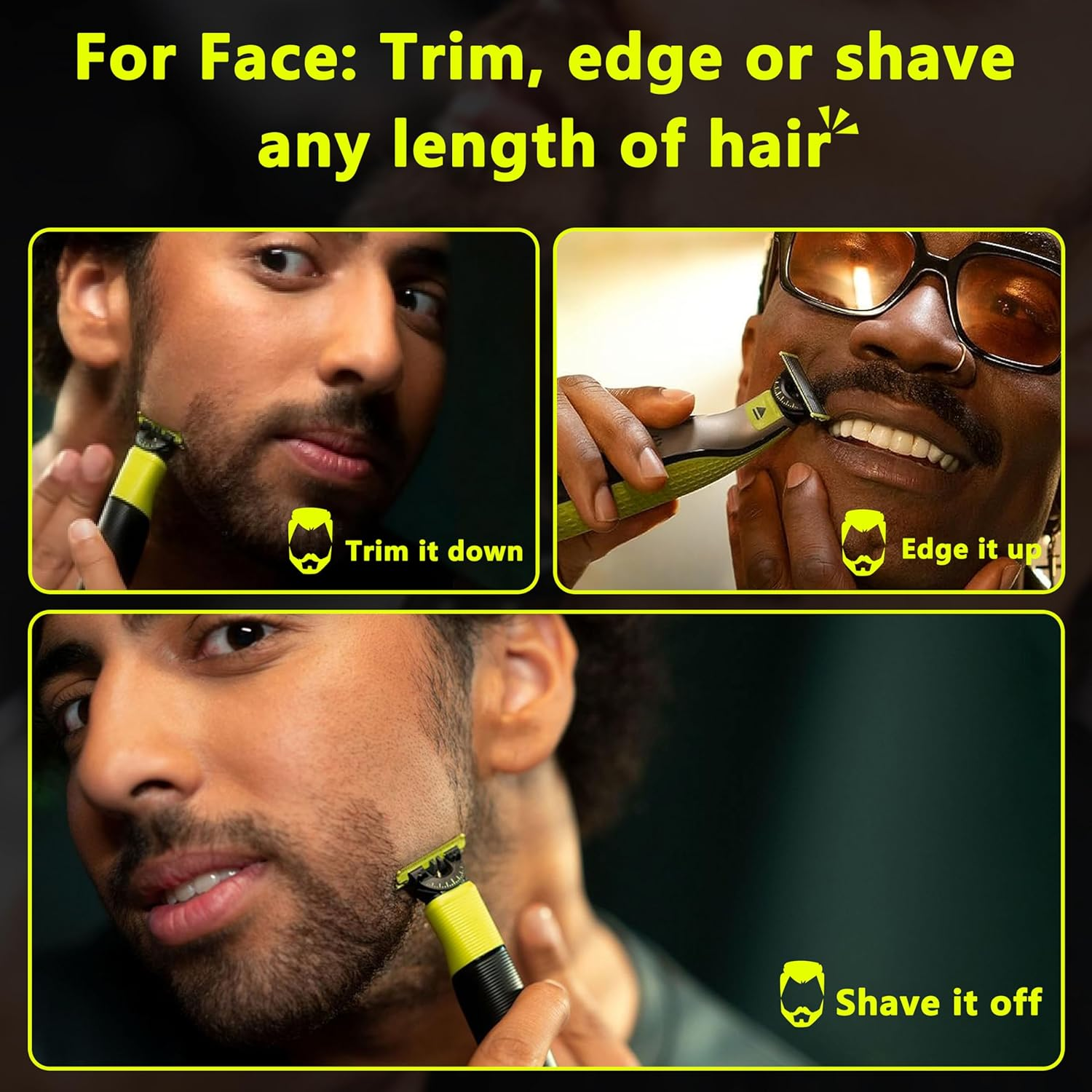 Oneblade 360 Blades for Philips,Genuine Replacement Blades for Oneblade Electric Shaver and Trimmer,Durable Stainless Steel, Trim, Edge and Shave,2 Pack, QP430/60 image number 5