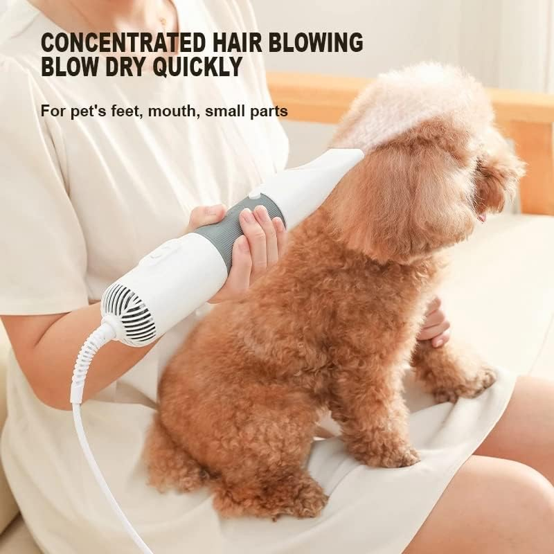 Pet Hair Dryer 3 in 1 Pet Grooming Hair Blower, 600W Portable Quiet Dog Hair Dryer Comb Brush, Adjustable Temperature Grooming Hair Brush for Small and Medium Dogs and Cats image number 4