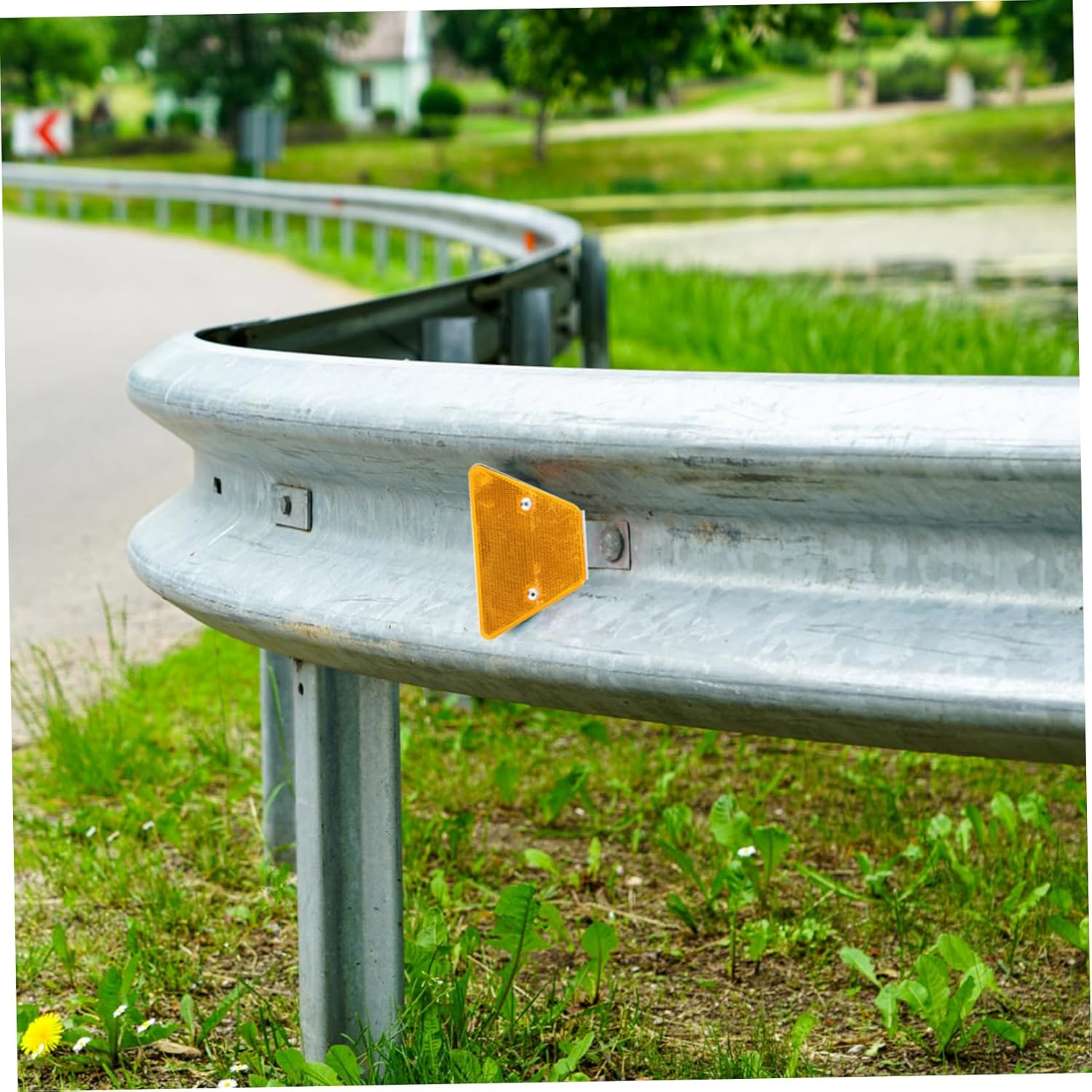 Reflective Pavement Markers Cats Eye Reflectors Driveway Reflectors for Road Safety - White image number 4